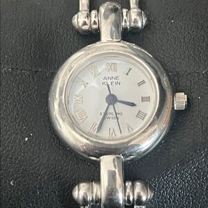 Anne Klein Silver Roman Numeral Watch